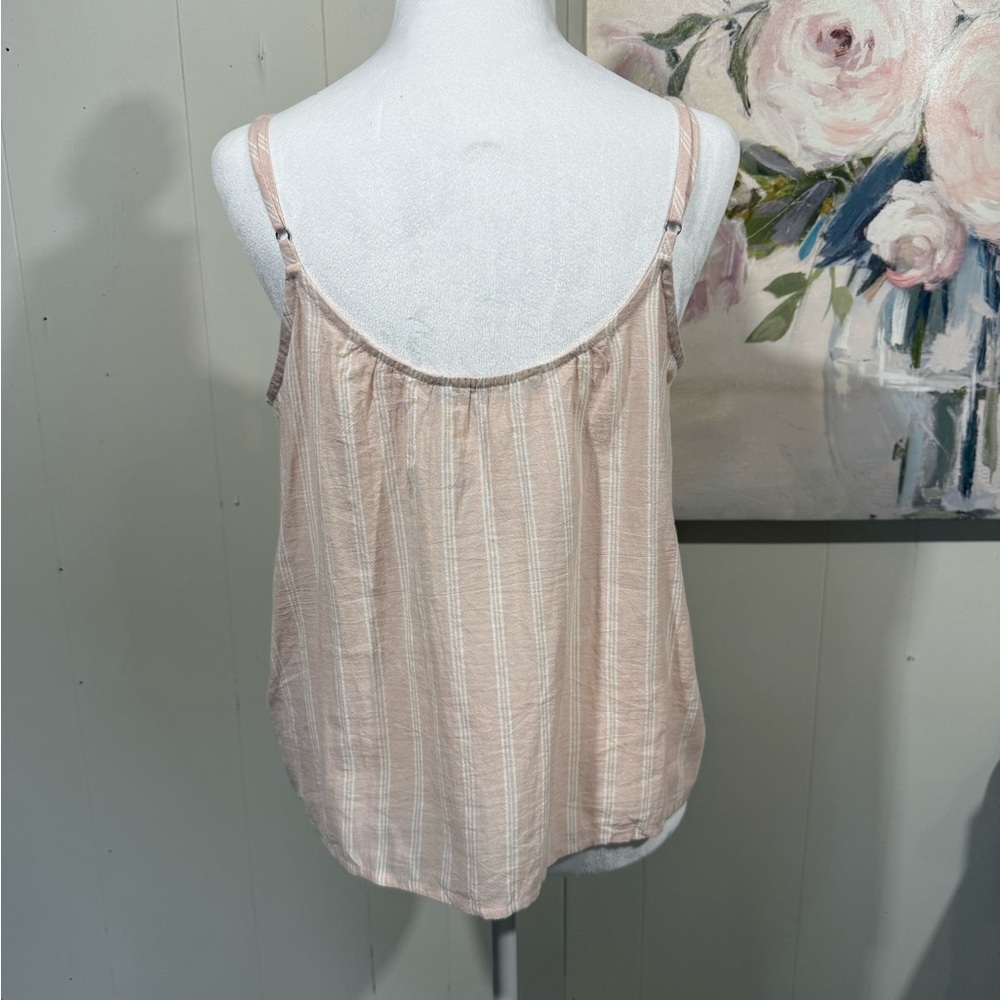 Abercrombie & Fitch Pink Striped tank top with lace details - Picture 4 of 10